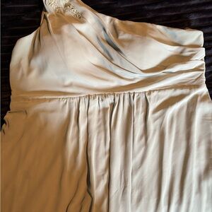 One-Shoulder Dress sage green